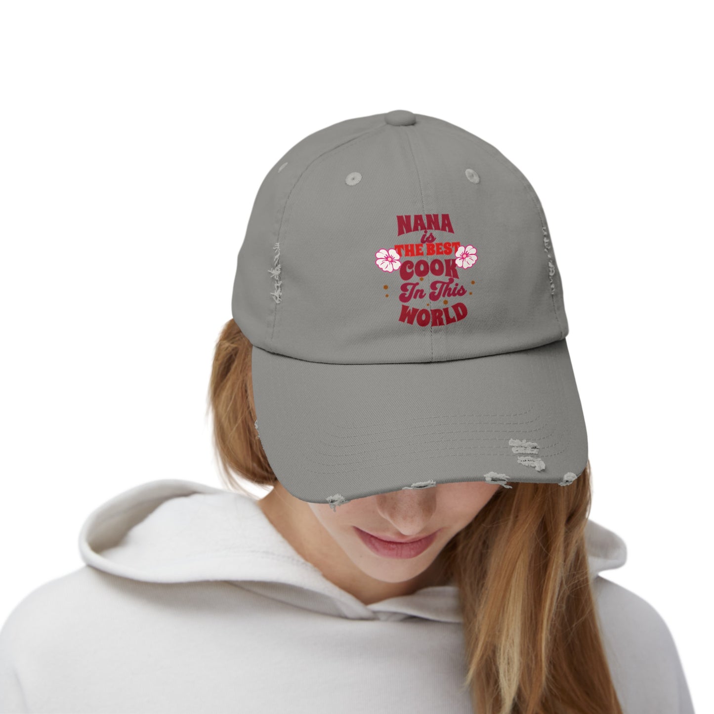 Unisex Distressed Cap, Nana Is The Best Cook In This World Cap