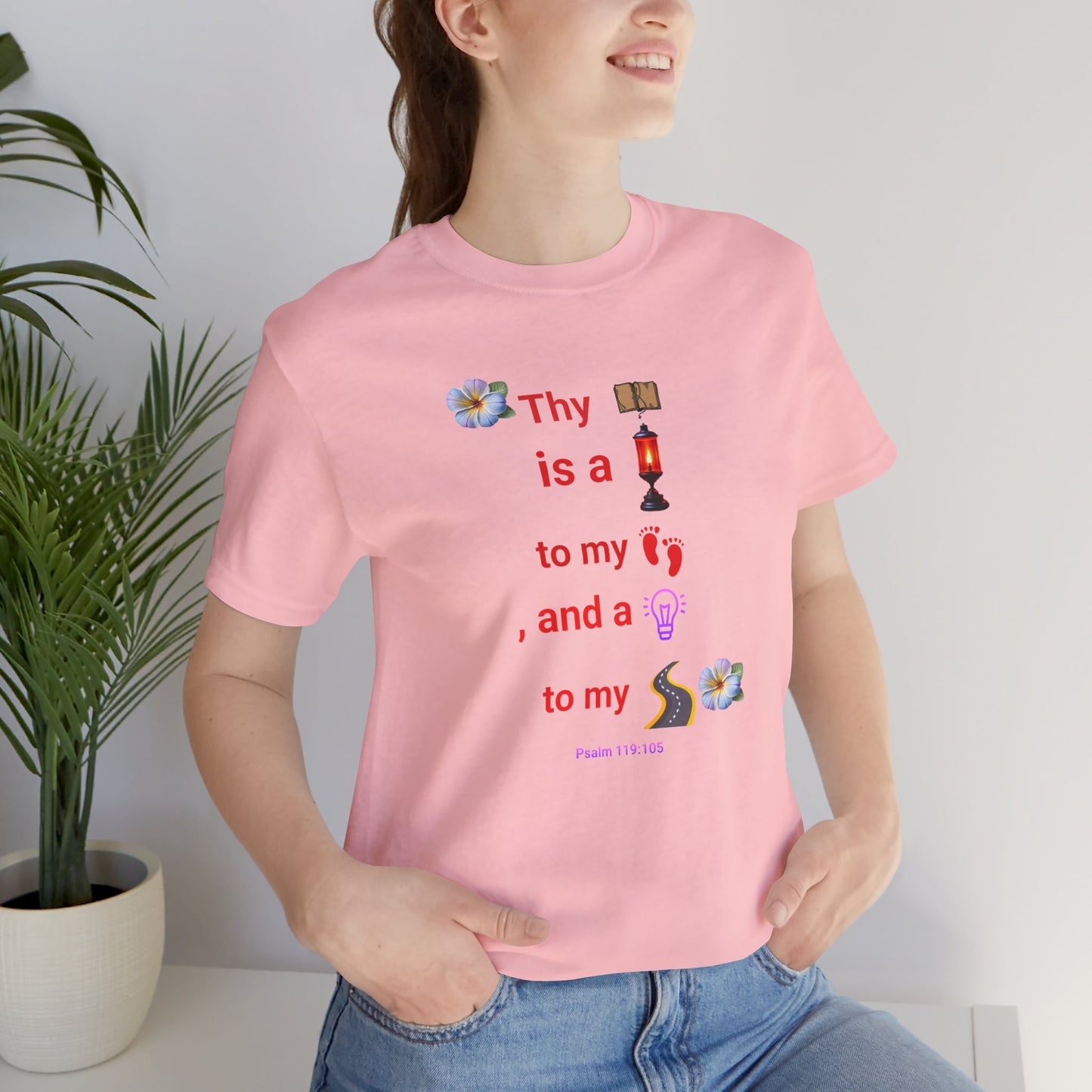Unisex Jersey Short Sleeve T-Shirt, Thy Word is a Lamp Unto My Feet T-Shirt
