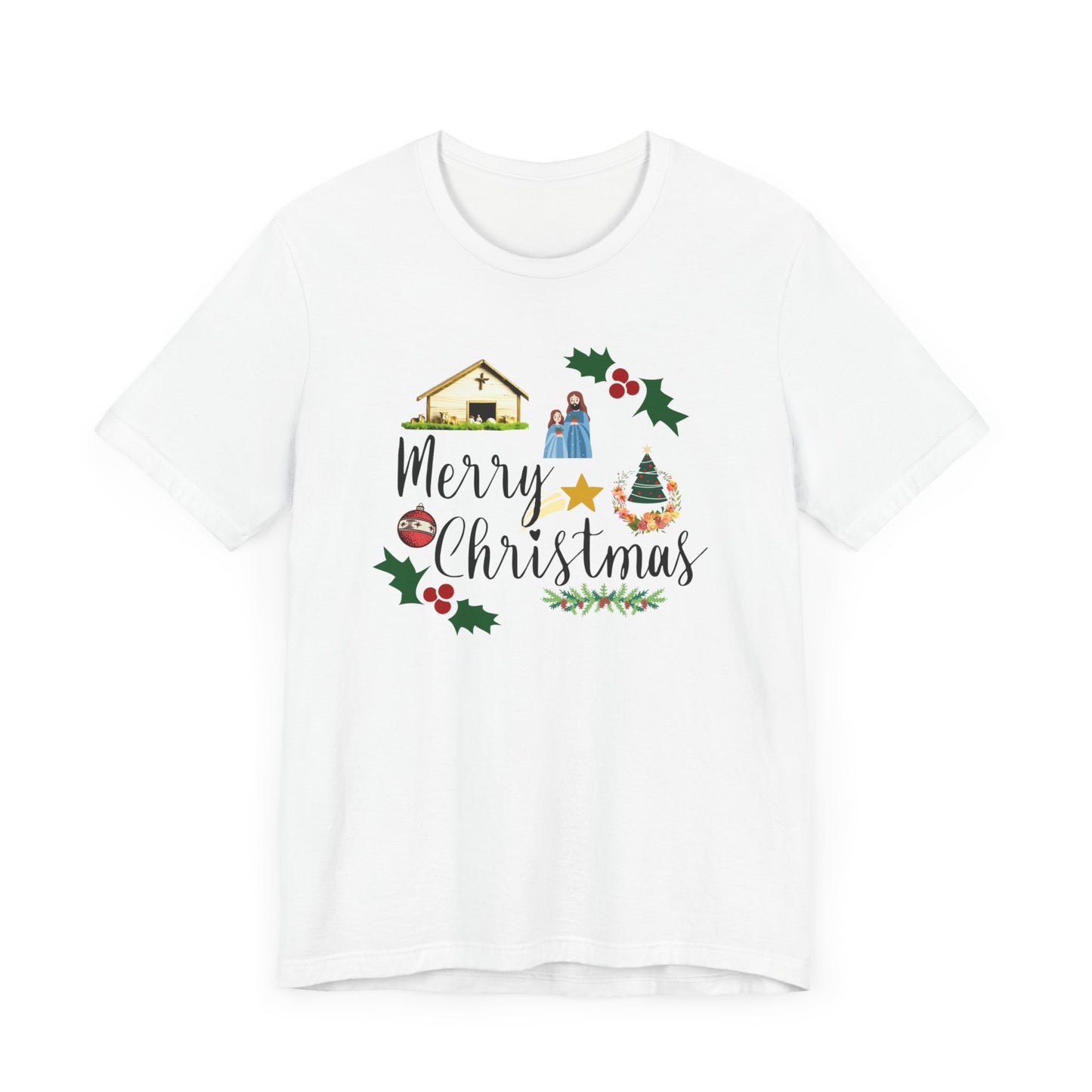Unisex Jersey Short Sleeve T-Shirt, Manger Christmas T-Shirt
