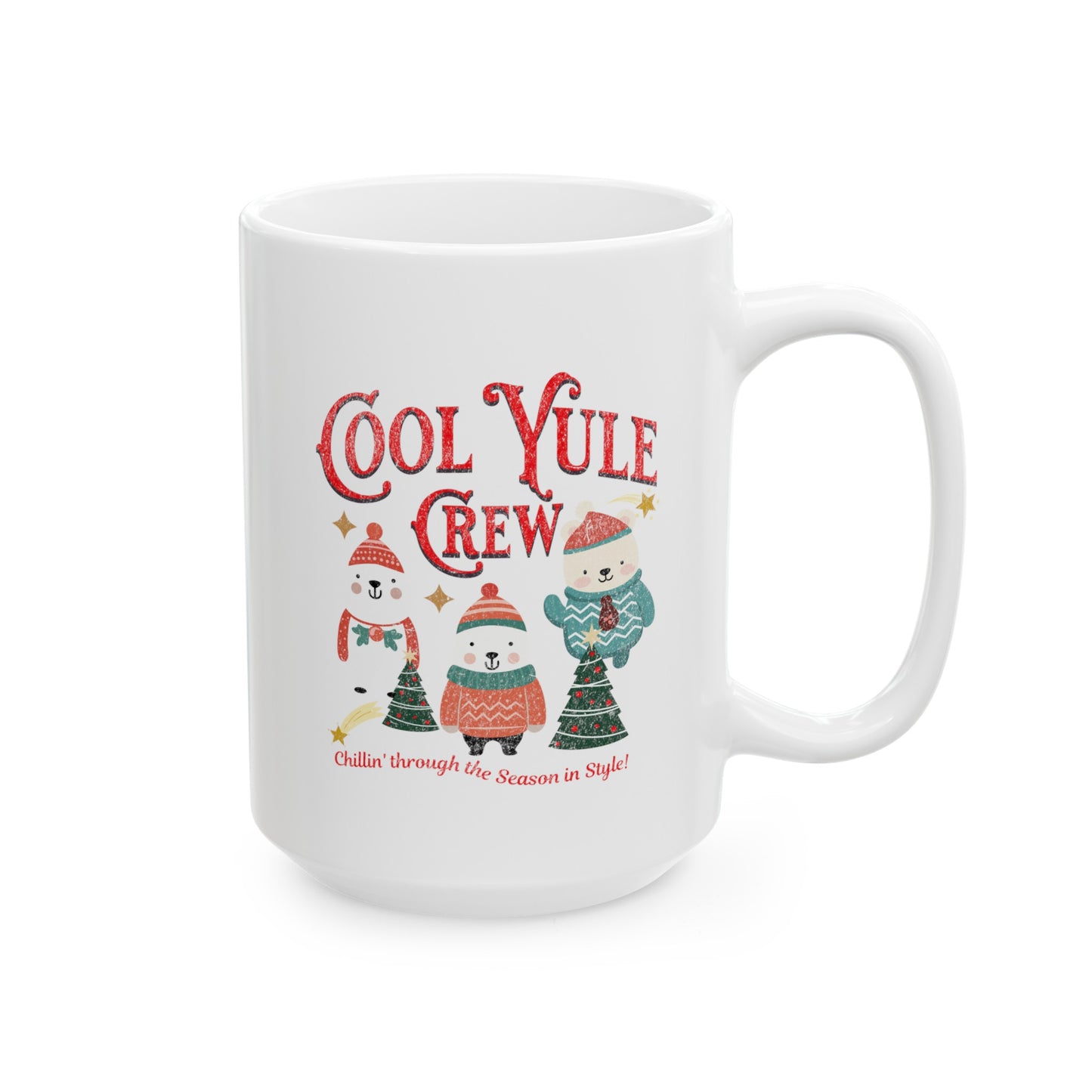 Ceramic Coffee or Tea Mug, Cool Yule Crew Mug