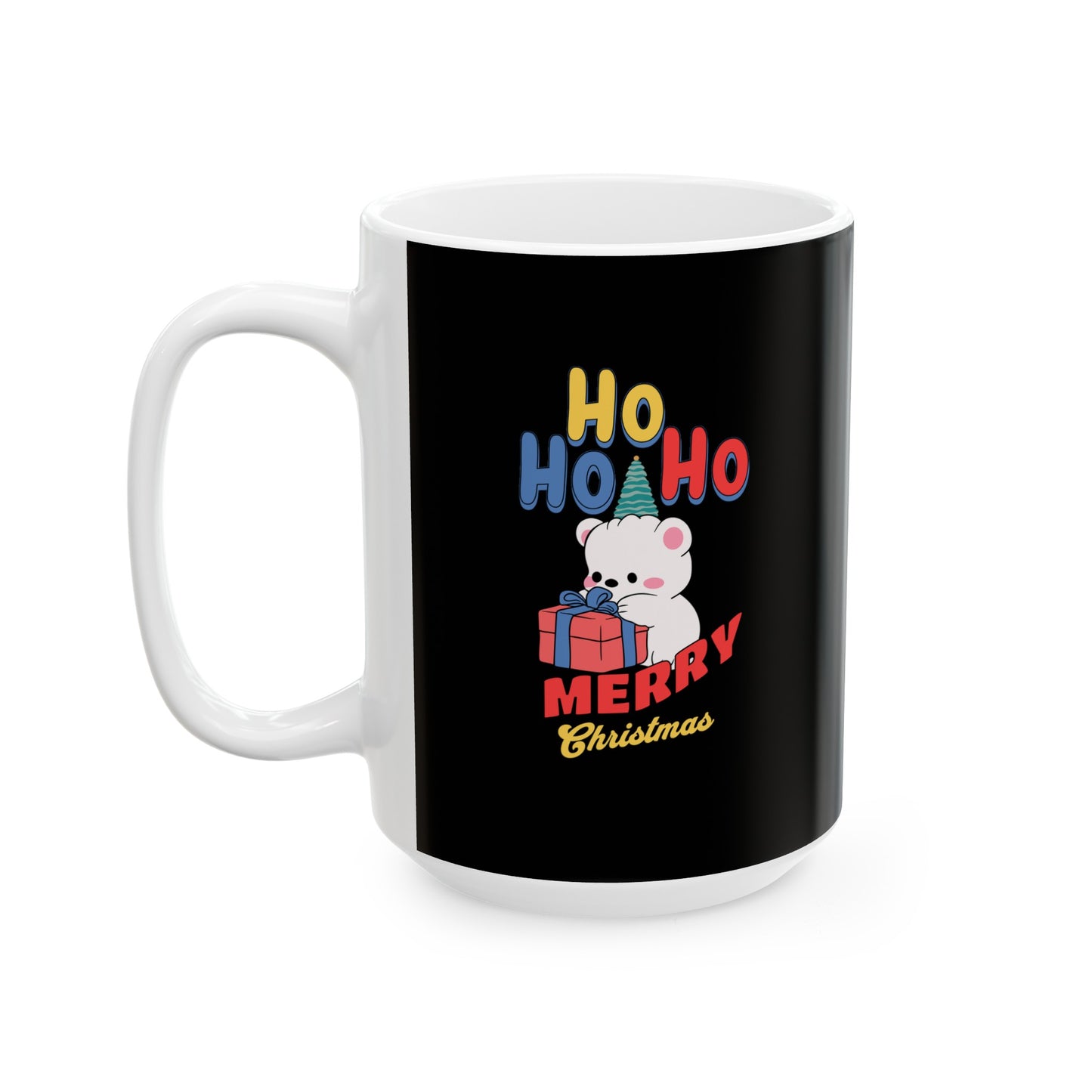 Ceramic Coffee or Tea Mug, Ho Ho Ho Merry Christmas Mug
