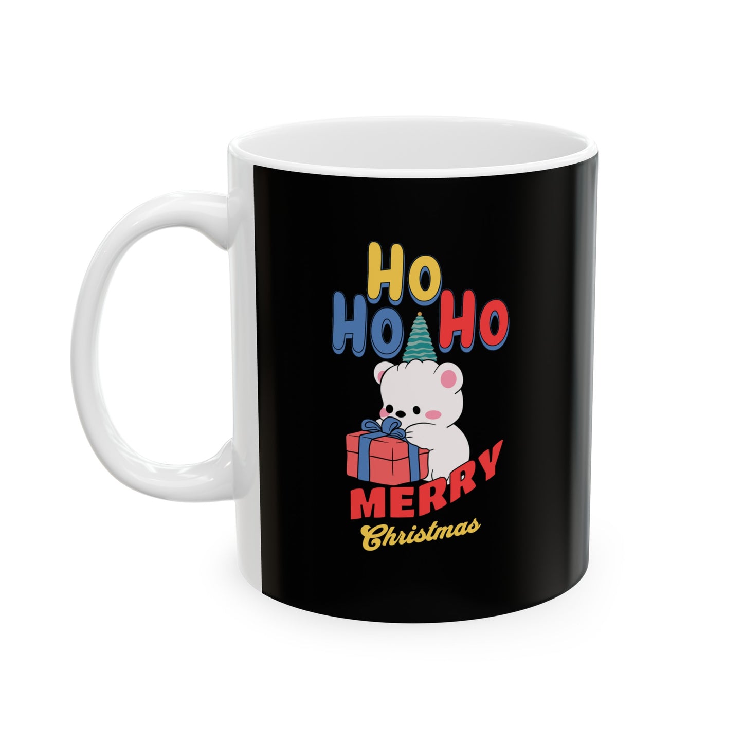Ceramic Coffee or Tea Mug, Ho Ho Ho Merry Christmas Mug