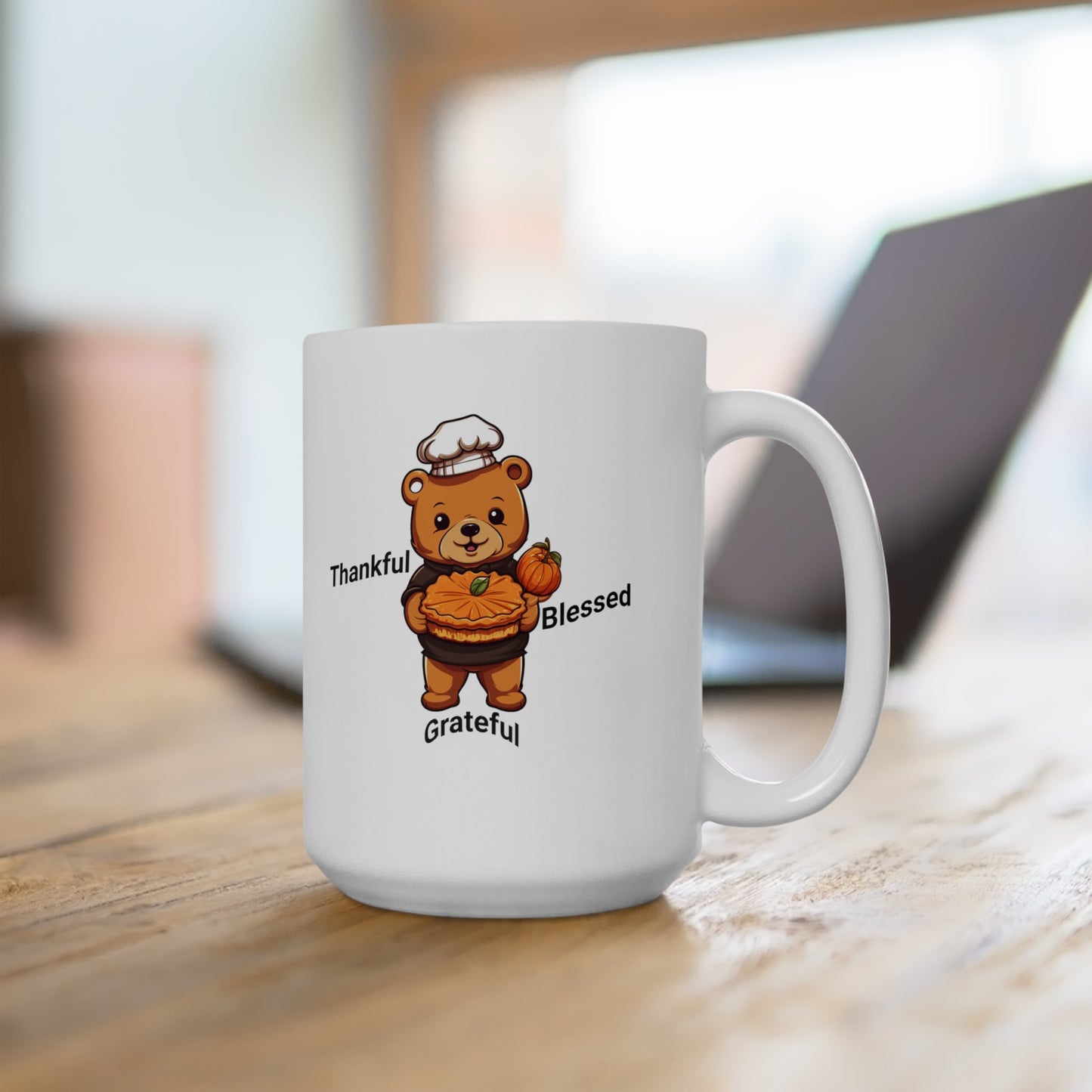 Ceramic Coffee or Tea Mug, Thankful, Grateful, Blessed Mug
