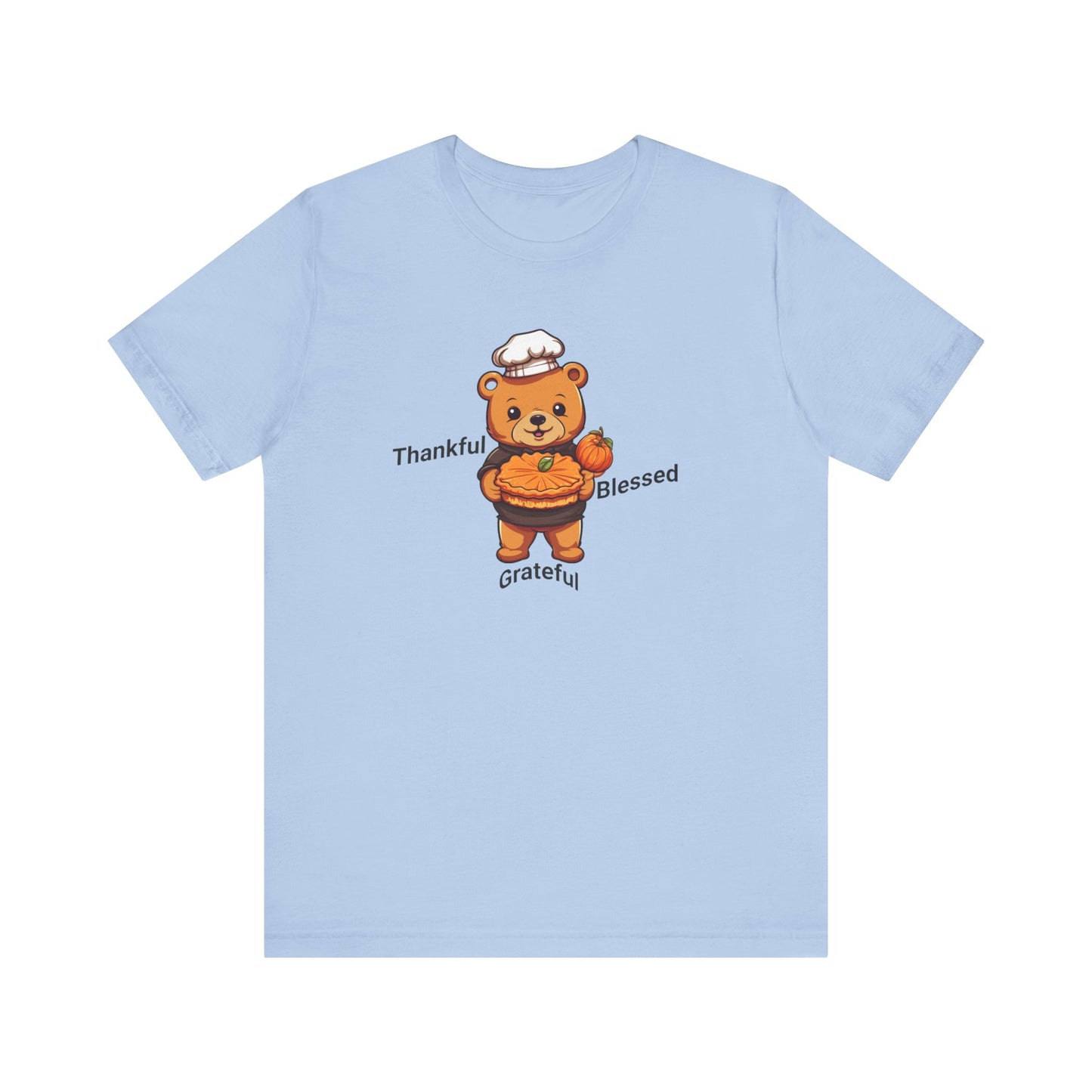 Unisex Jersey Short Sleeve T-Shirt, Thankful, Grateful and Blessed T-Shirt