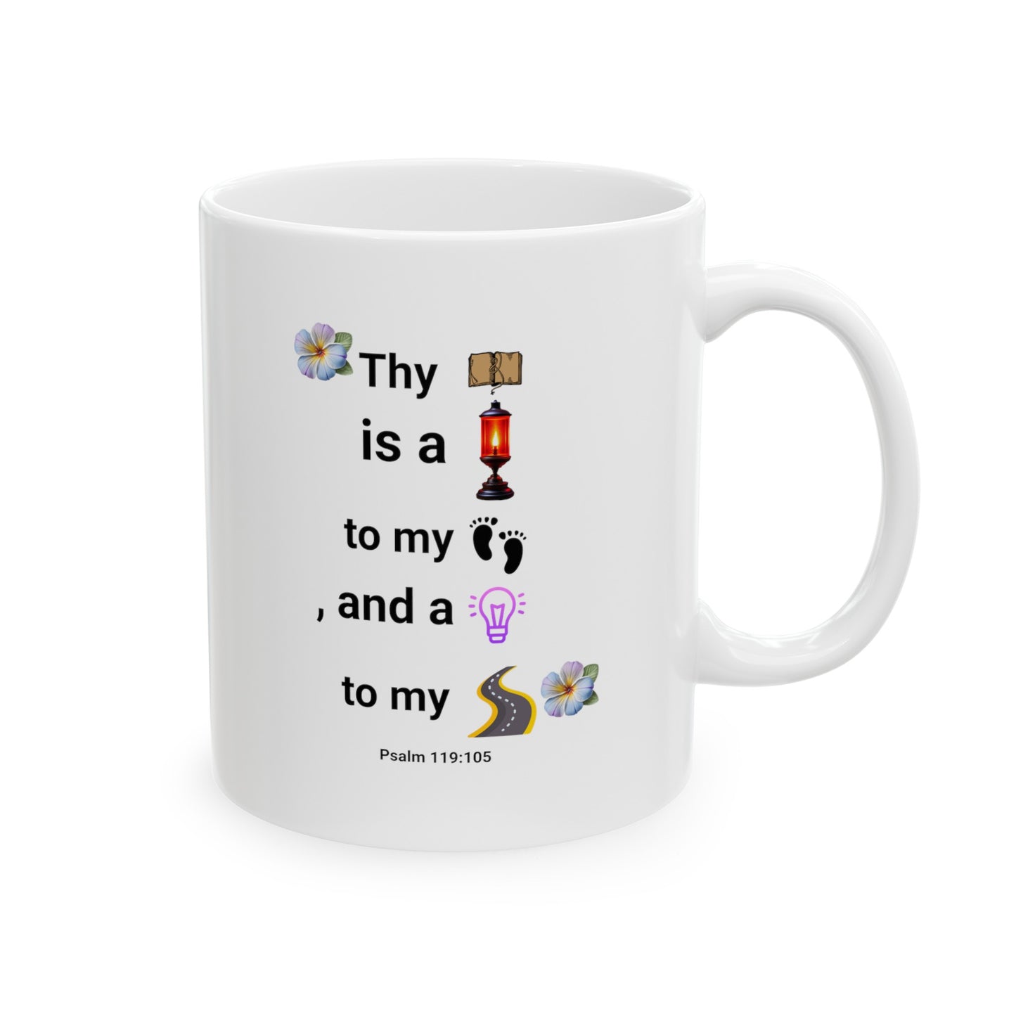 Ceramic Coffee or Tea Mug, A Light Unto My Path Mug