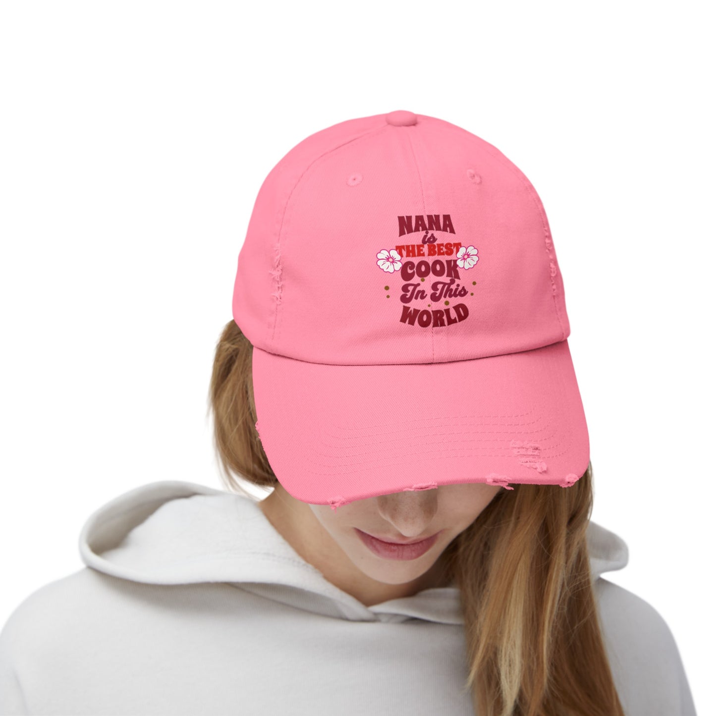 Unisex Distressed Cap, Nana Is The Best Cook In This World Cap