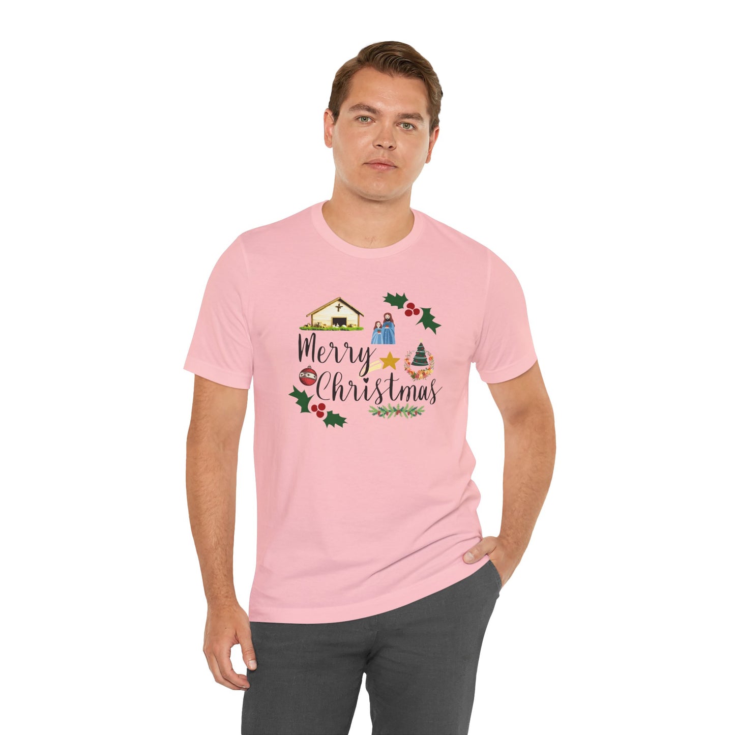 Unisex Jersey Short Sleeve T-Shirt, Manger Christmas T-Shirt