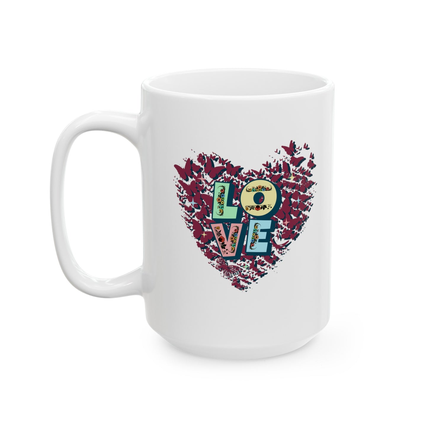 Ceramic Coffee or Tea Mug, LOVE Mug