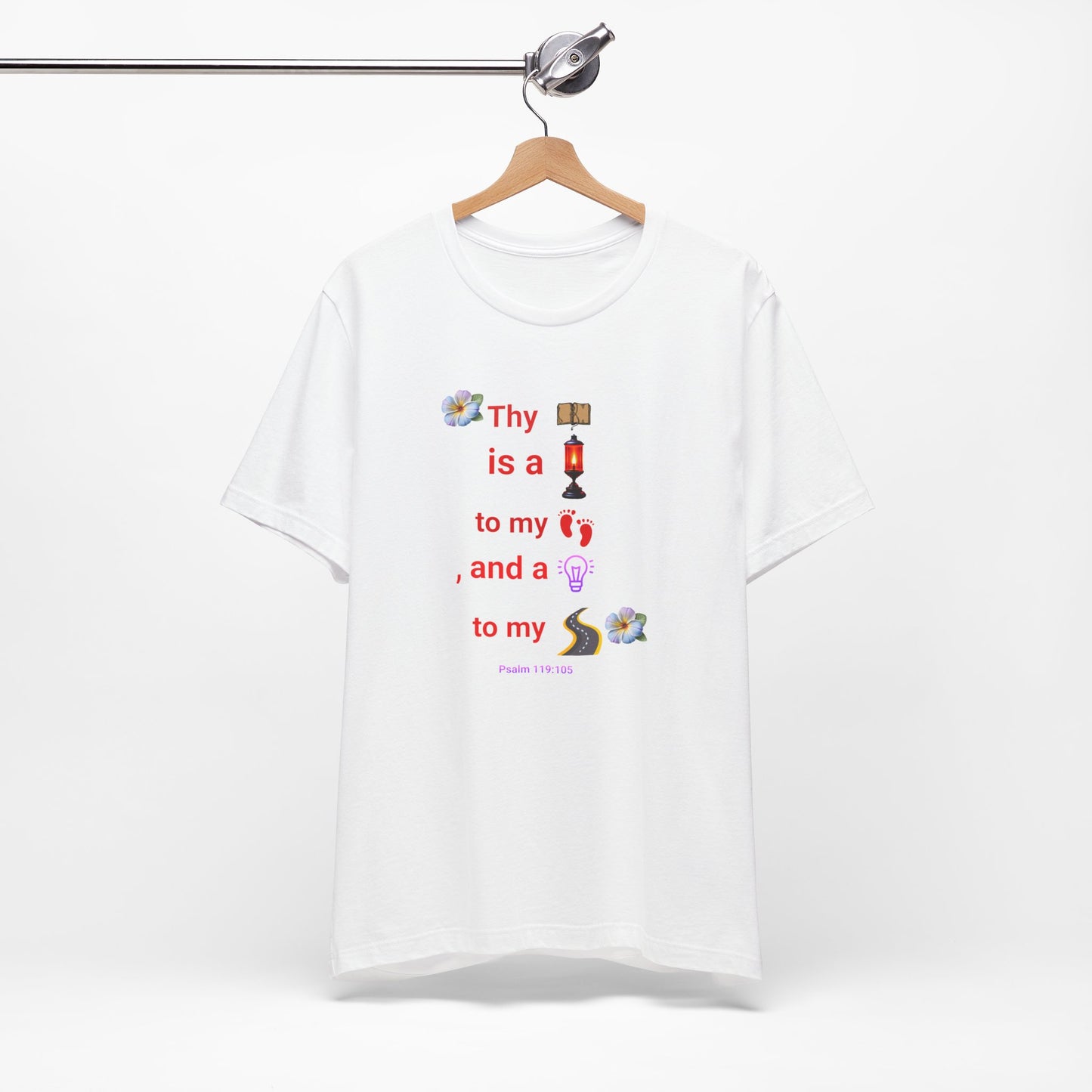 Unisex Jersey Short Sleeve T-Shirt, Thy Word is a Lamp Unto My Feet T-Shirt