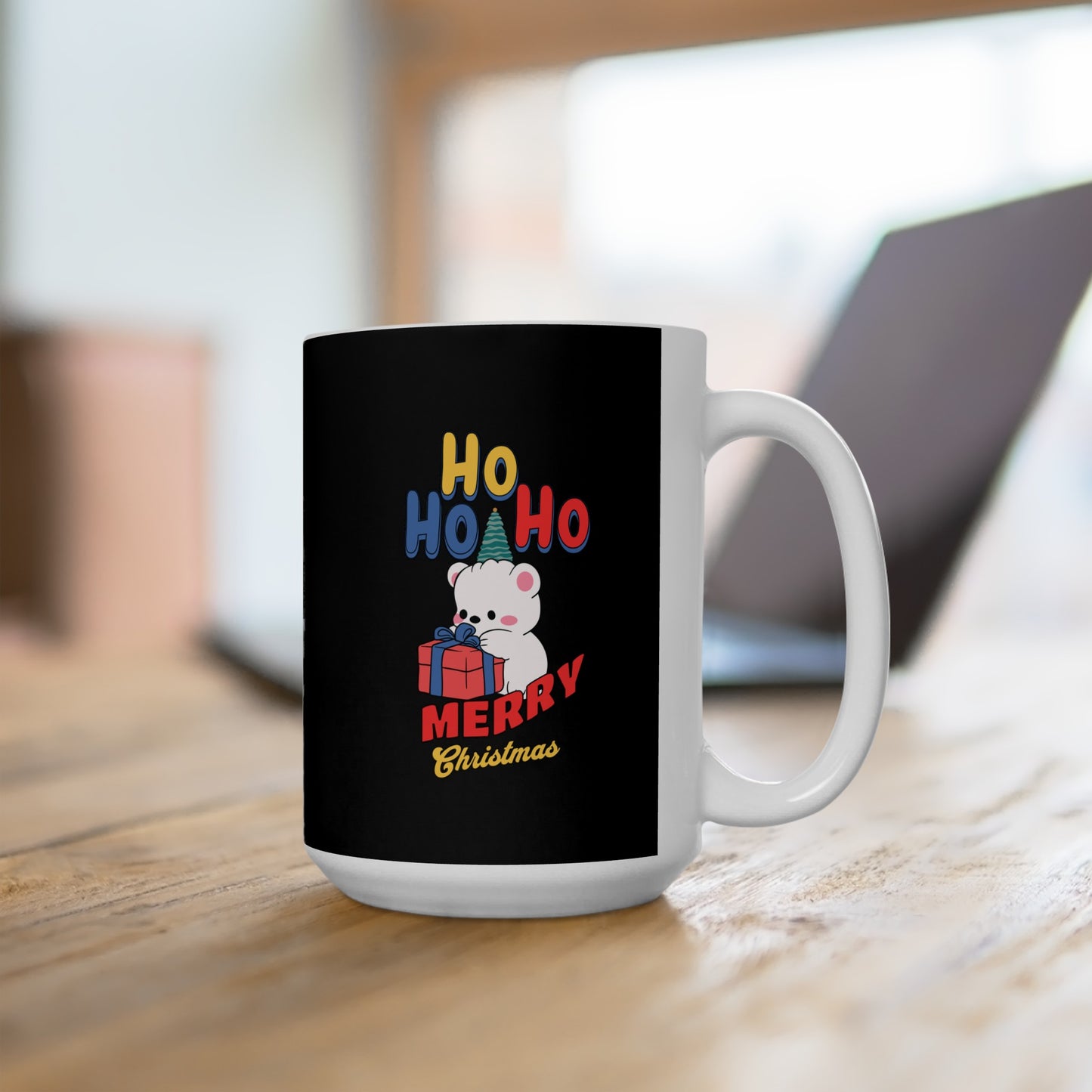 Ceramic Coffee or Tea Mug, Ho Ho Ho Merry Christmas Mug