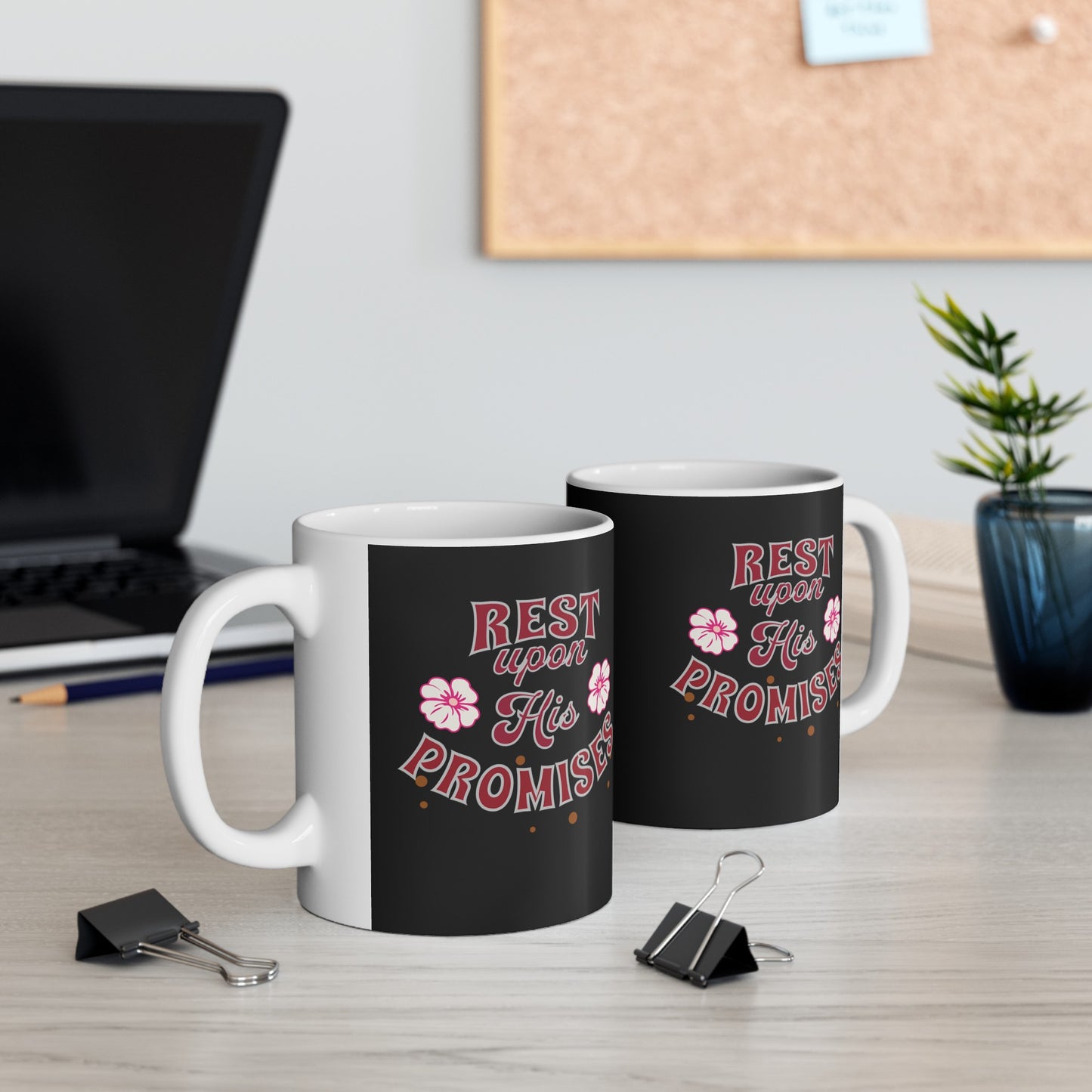 Ceramic Coffee or Tea Mug, Rest Upon His Promises Mug