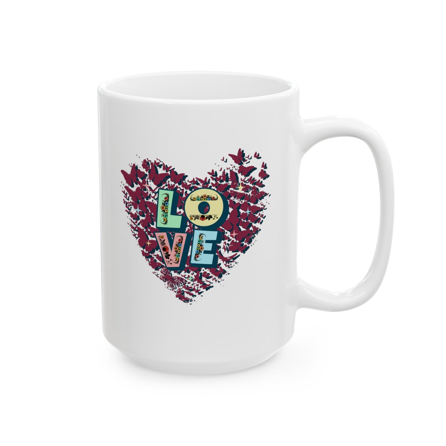 Ceramic Coffee or Tea Mug, LOVE Mug