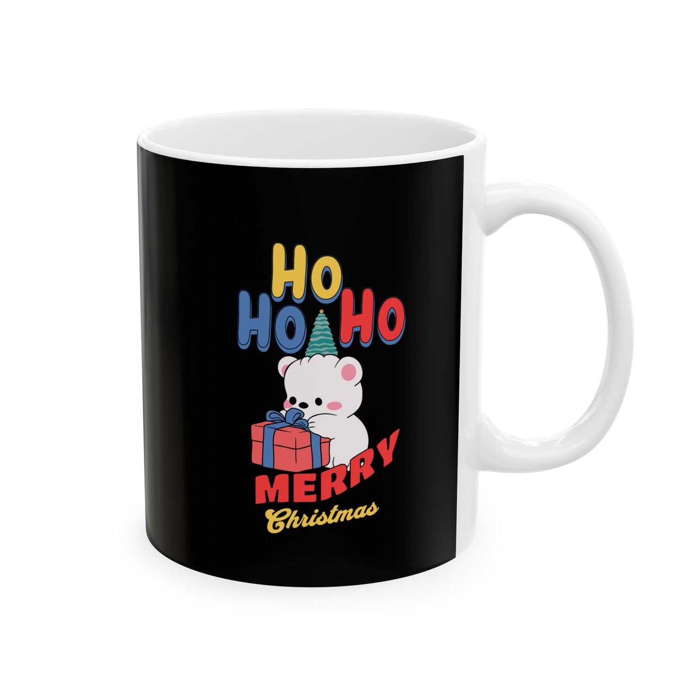 Ceramic Coffee or Tea Mug, Ho Ho Ho Merry Christmas Mug