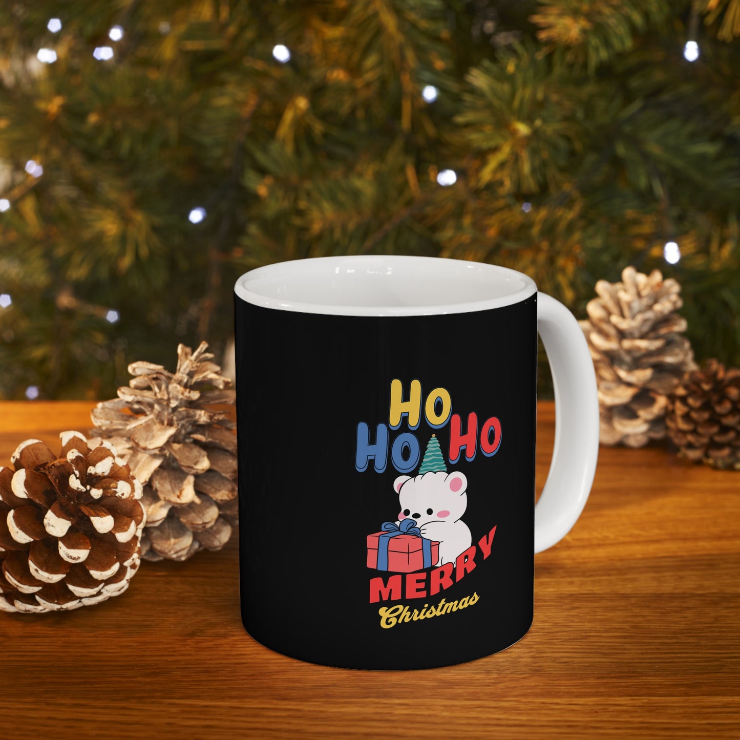 Ceramic Coffee or Tea Mug, Ho Ho Ho Merry Christmas Mug