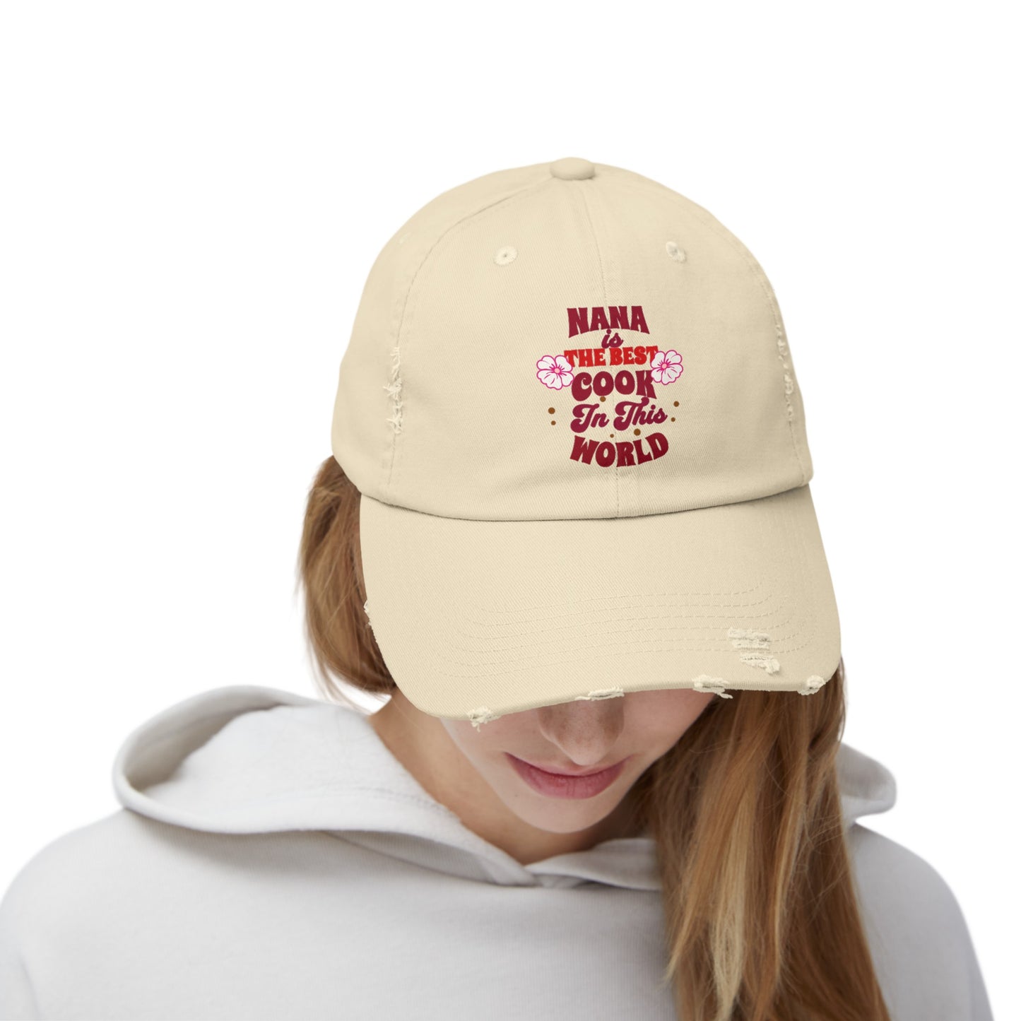 Unisex Distressed Cap, Nana Is The Best Cook In This World Cap