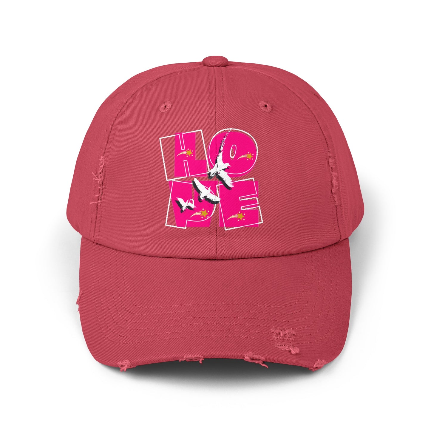 Unisex Distressed Cap, Love Hope Cap
