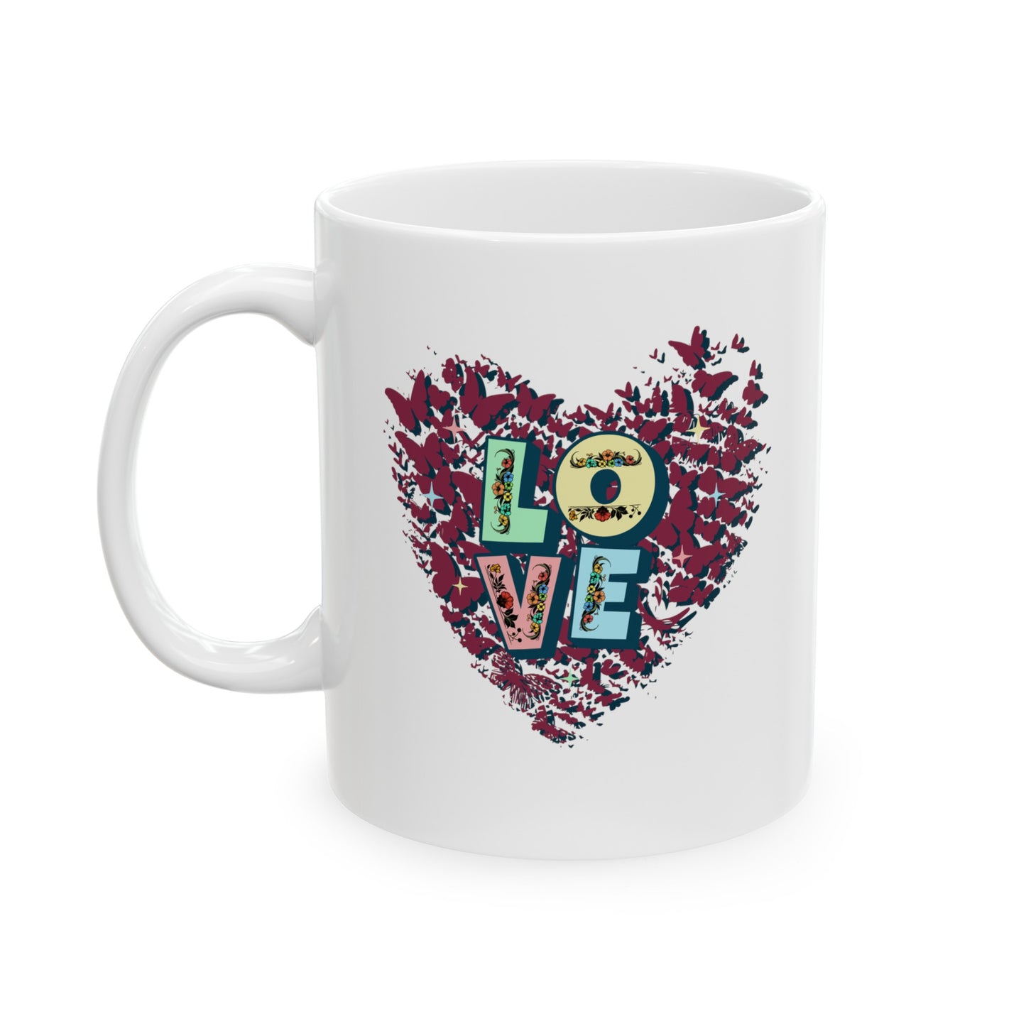 Ceramic Coffee or Tea Mug, LOVE Mug