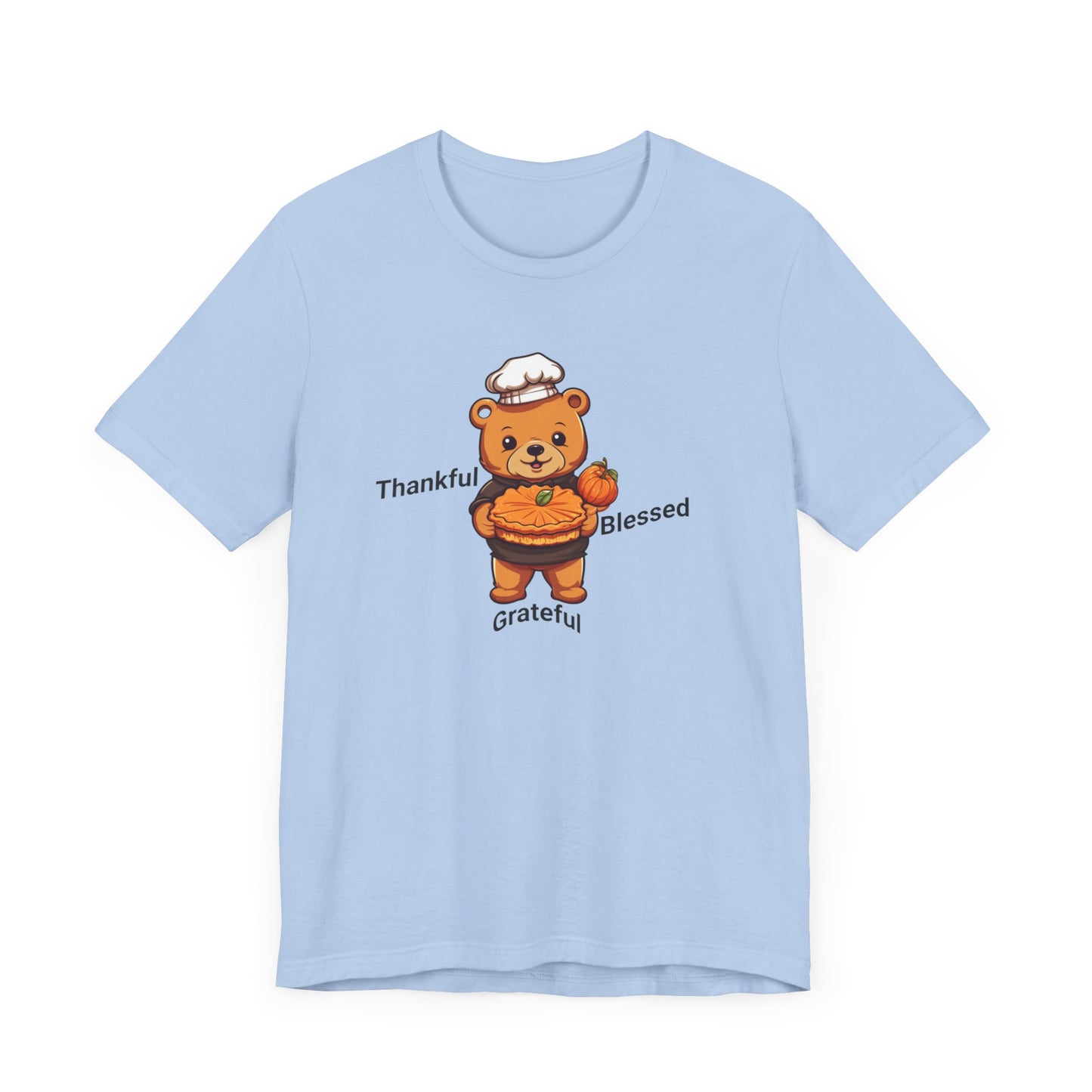 Unisex Jersey Short Sleeve T-Shirt, Thankful, Grateful and Blessed T-Shirt