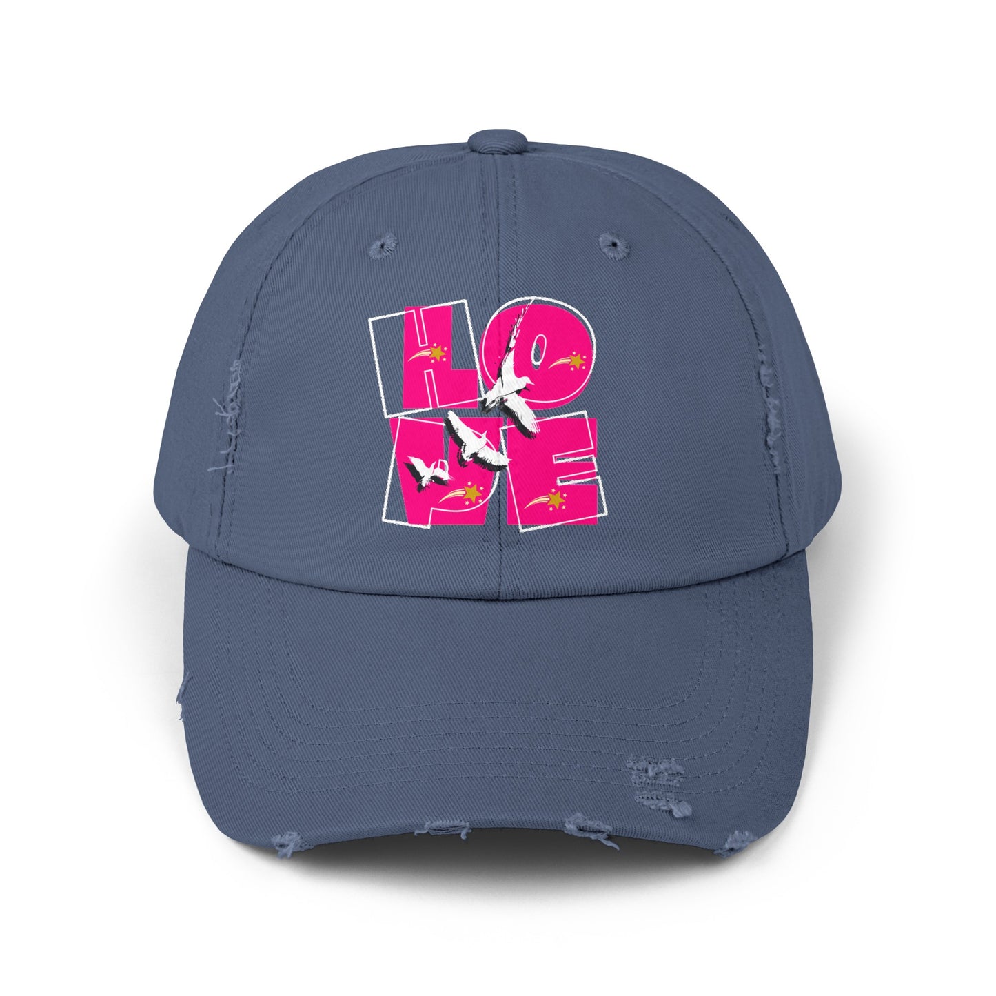 Unisex Distressed Cap, Love Hope Cap