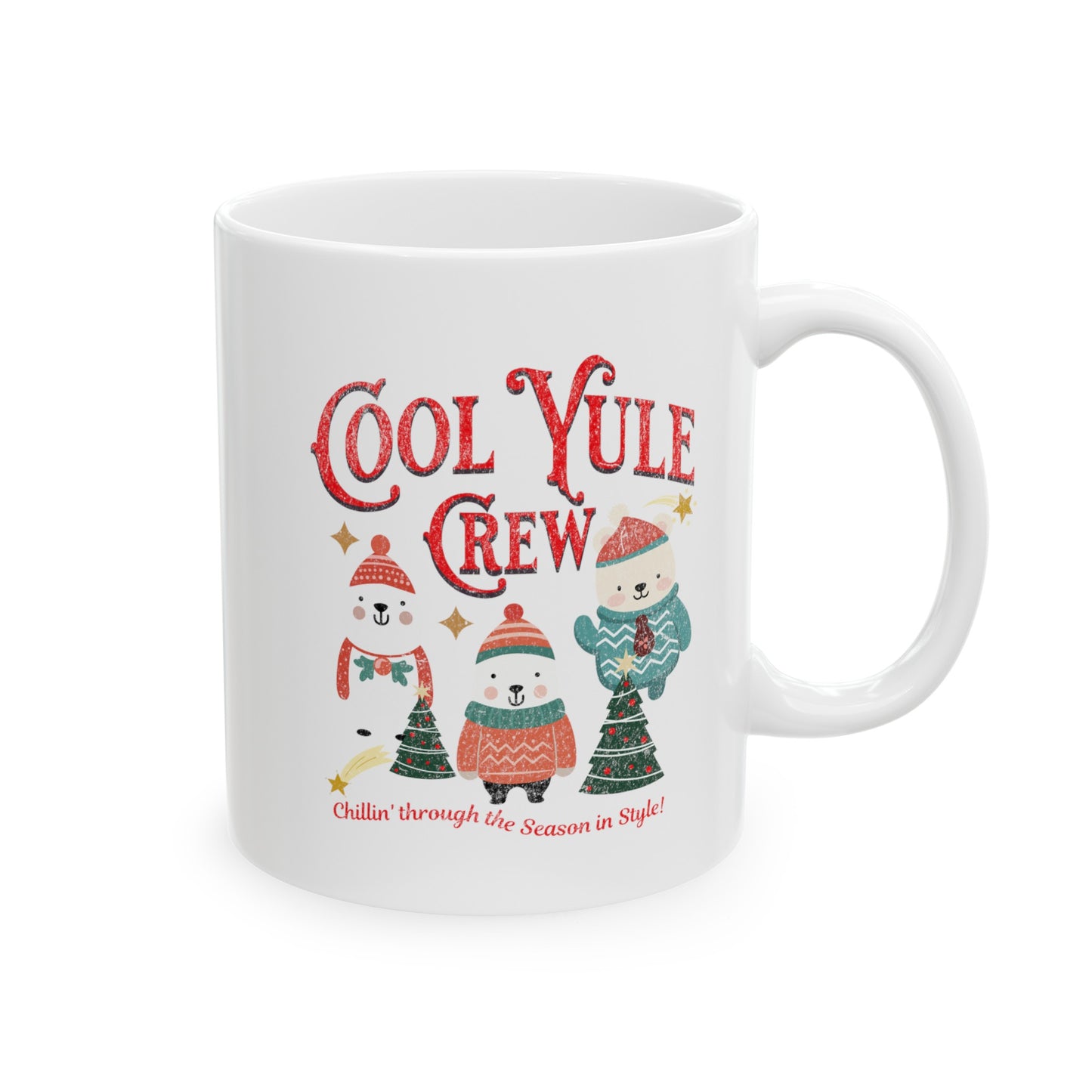 Ceramic Coffee or Tea Mug, Cool Yule Crew Mug