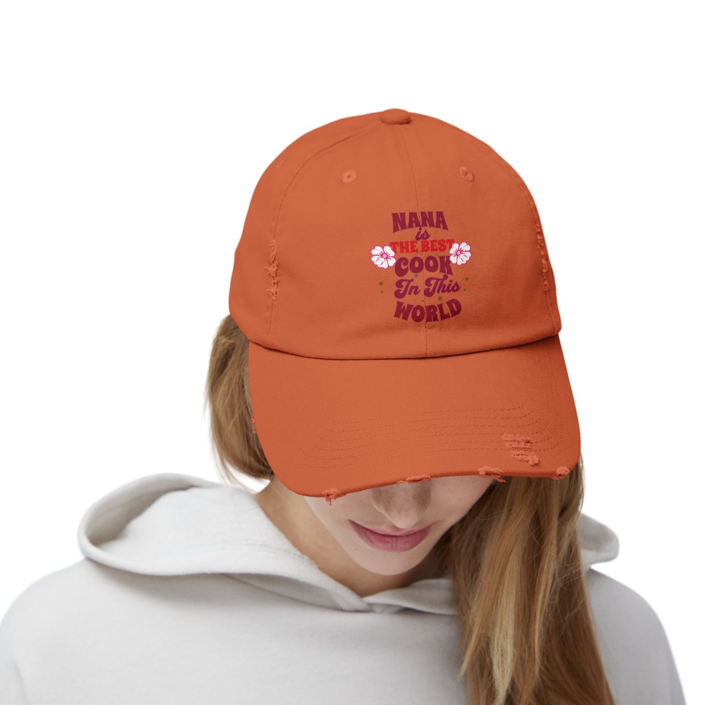 Unisex Distressed Cap, Nana Is The Best Cook In This World Cap
