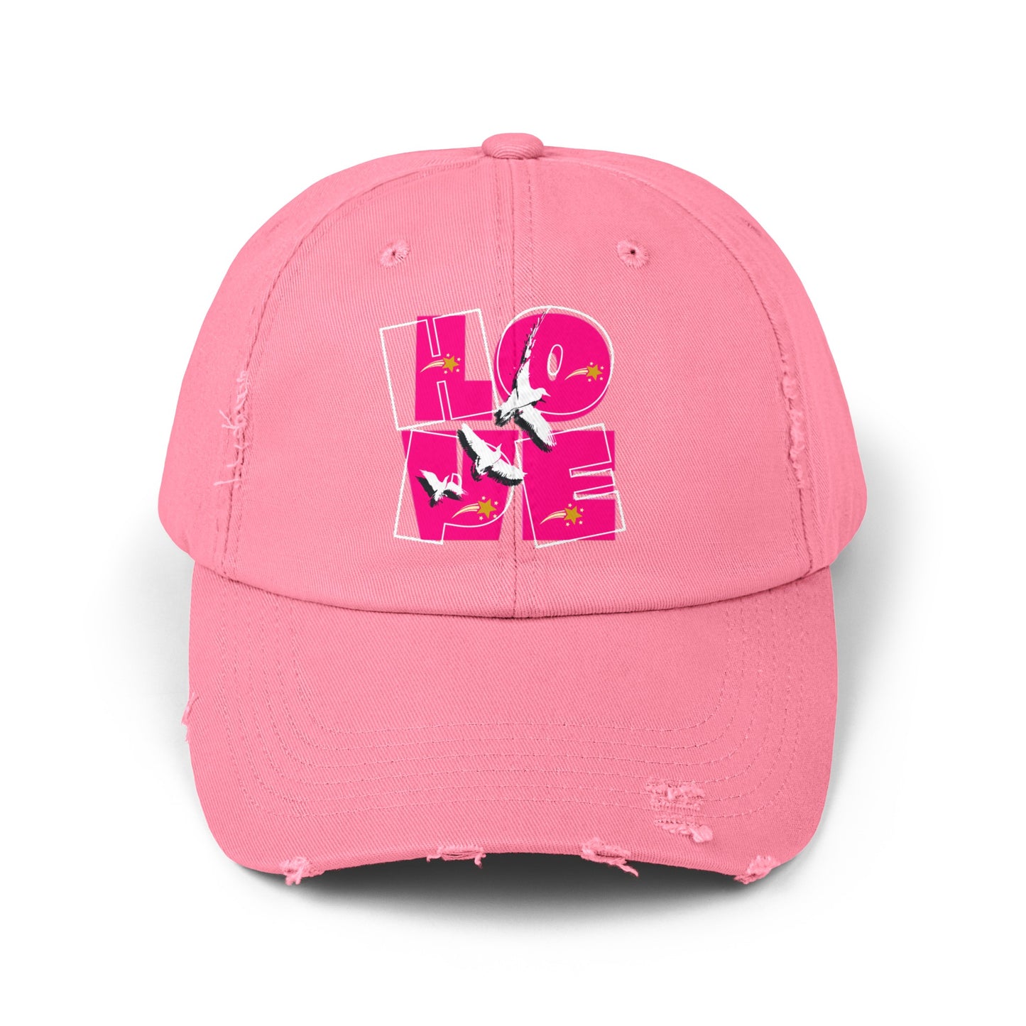 Unisex Distressed Cap, Love Hope Cap