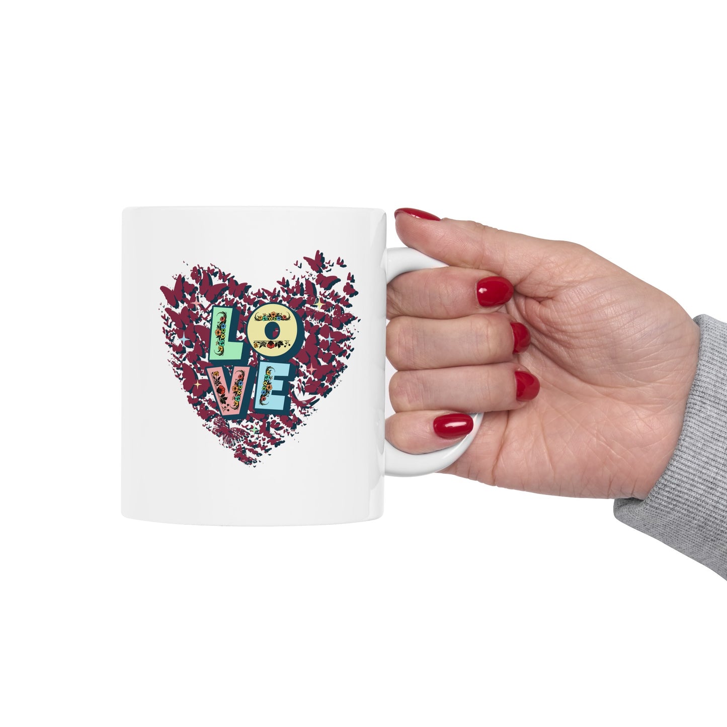 Ceramic Coffee or Tea Mug, LOVE Mug