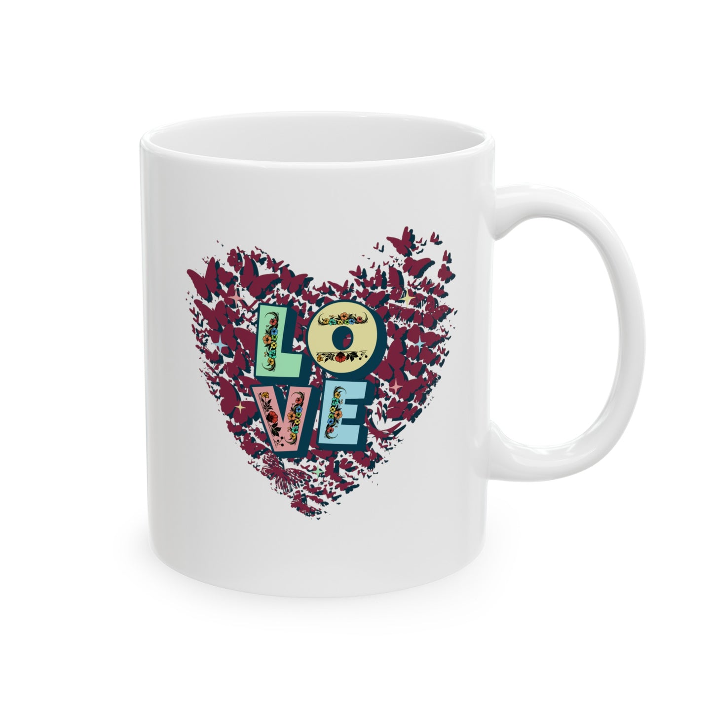 Ceramic Coffee or Tea Mug, LOVE Mug