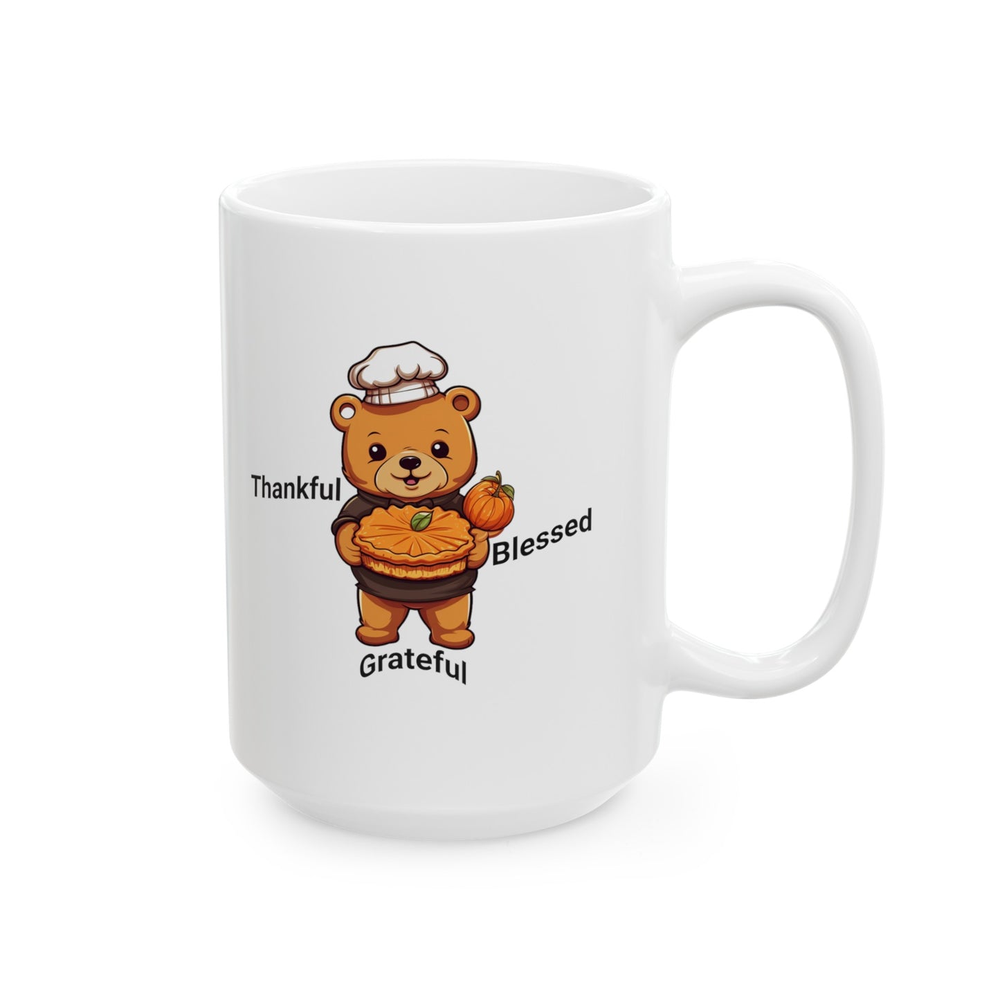 Ceramic Coffee or Tea Mug, Thankful, Grateful, Blessed Mug