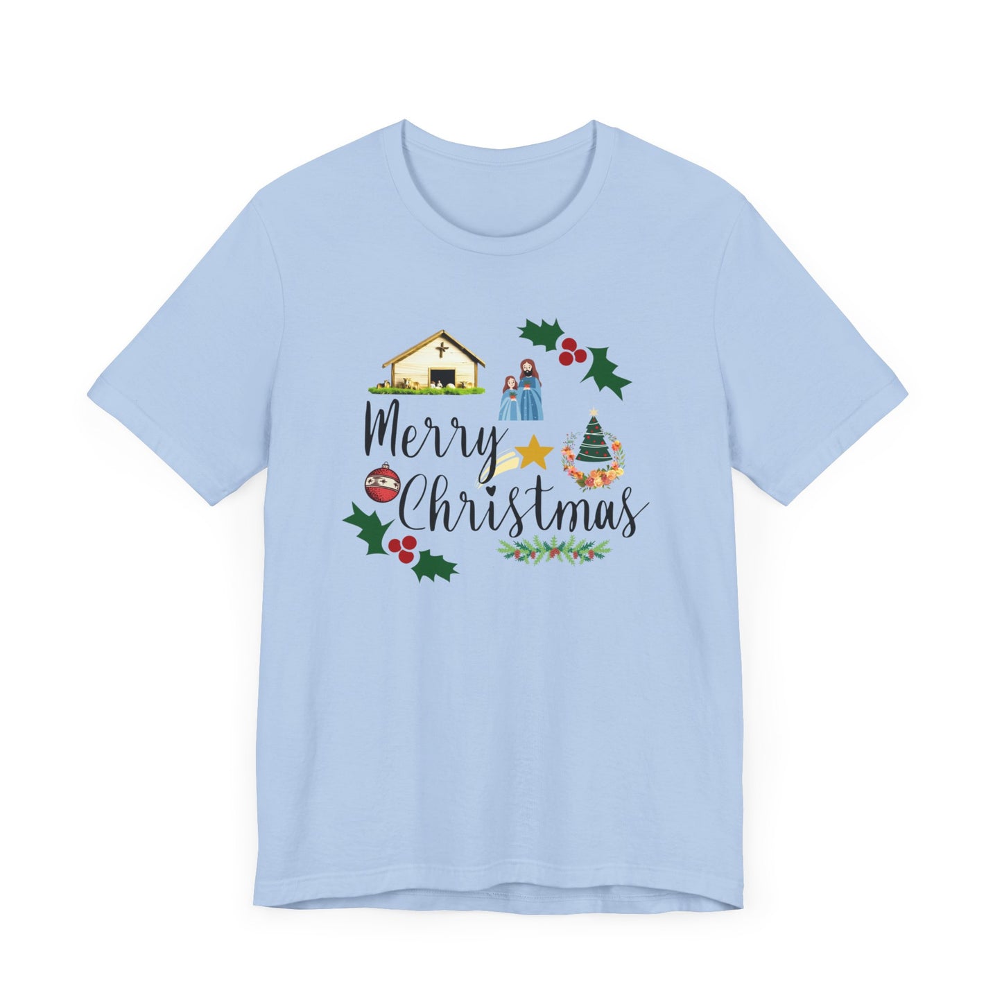 Unisex Jersey Short Sleeve T-Shirt, Manger Christmas T-Shirt