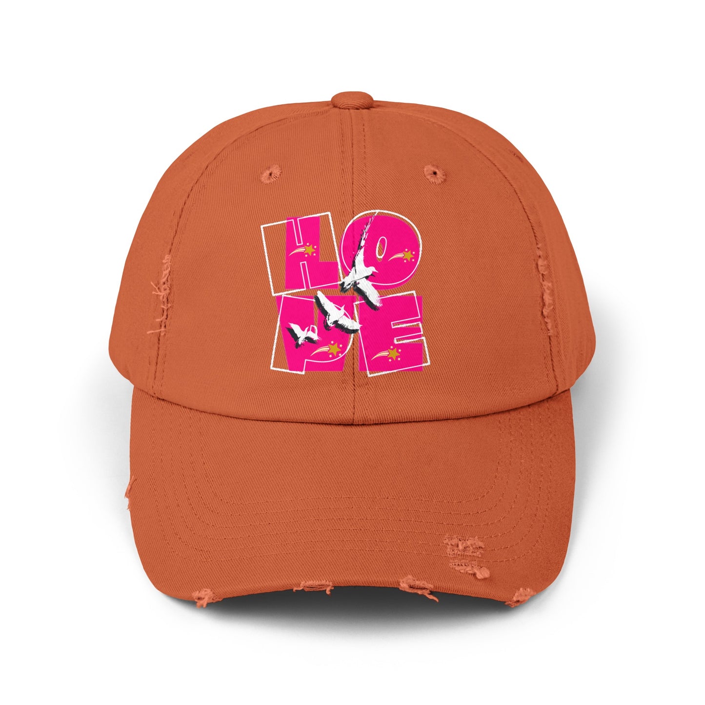 Unisex Distressed Cap, Love Hope Cap