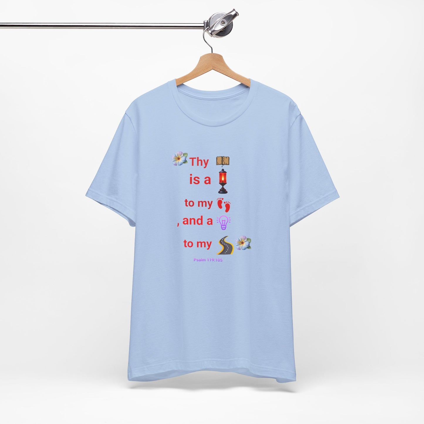 Unisex Jersey Short Sleeve T-Shirt, Thy Word is a Lamp Unto My Feet T-Shirt