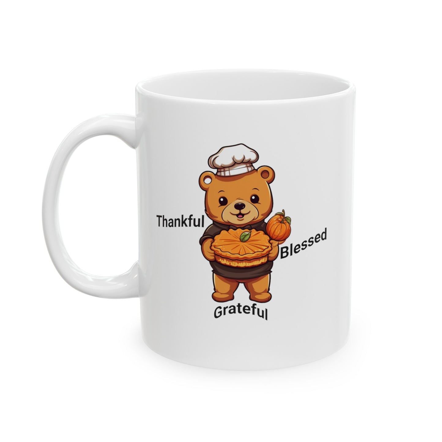 Ceramic Coffee or Tea Mug, Thankful, Grateful, Blessed Mug