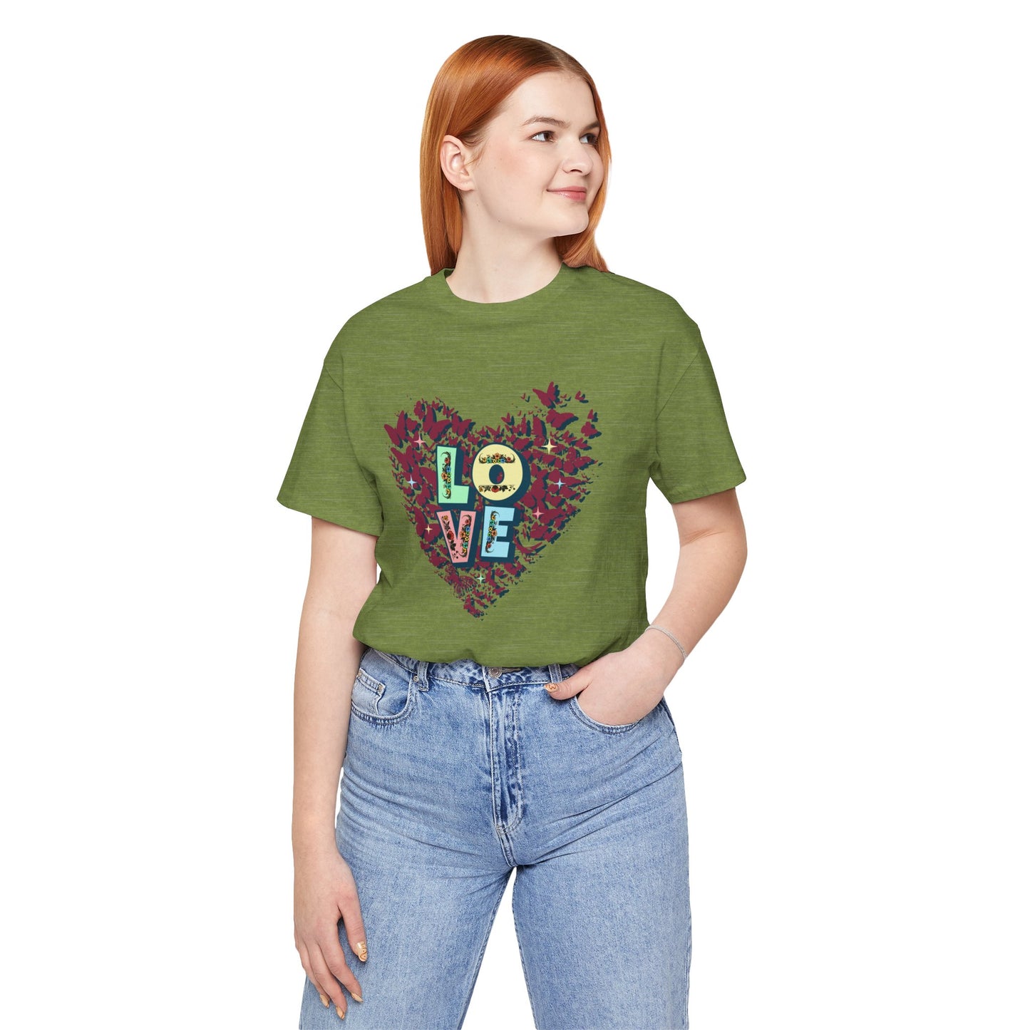 Unisex Jersey Short Sleeve T-Shirt, Love Heart T-Shirt