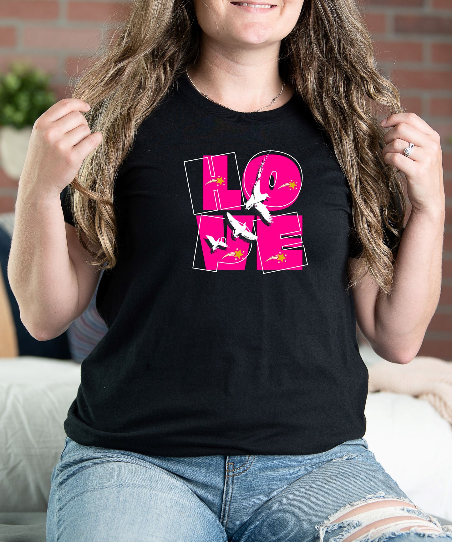 Unisex Jersey Short Sleeve Tee, Love Hope T-Shirt