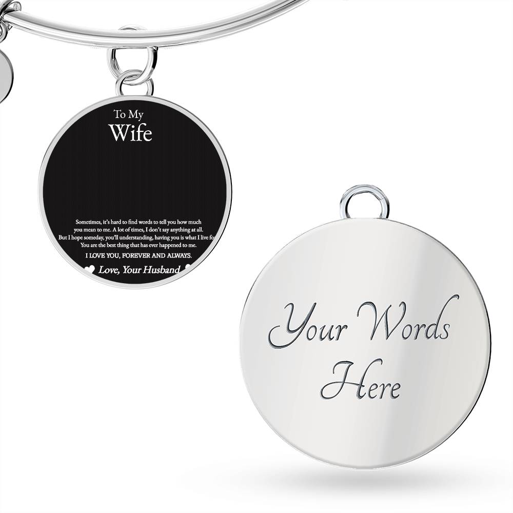 BU Circle Bangle Bracelet For My Wife w/ POD MC