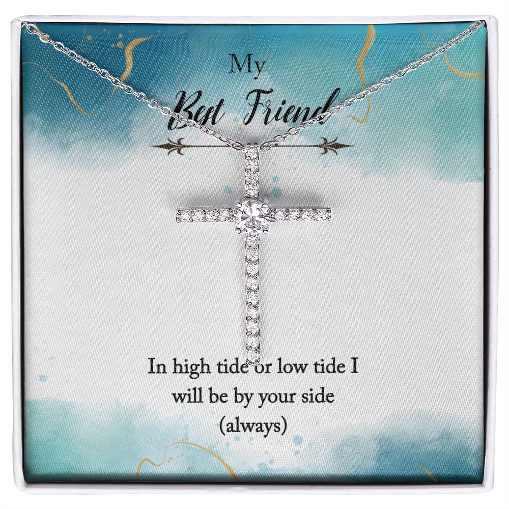 CZ Cross Birth Day Gift Necklace For My Best Friends