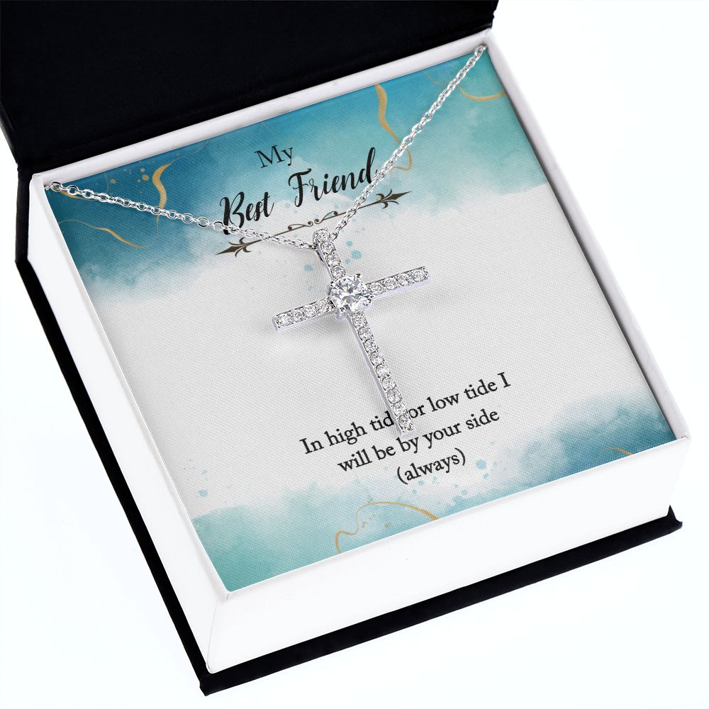 CZ Cross Birth Day Gift Necklace For My Best Friends