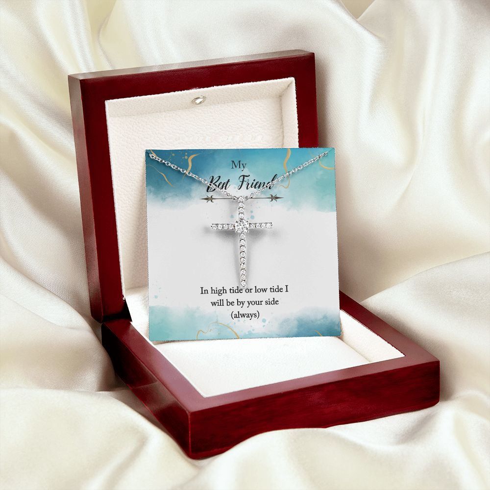 CZ Cross Birth Day Gift Necklace For My Best Friends