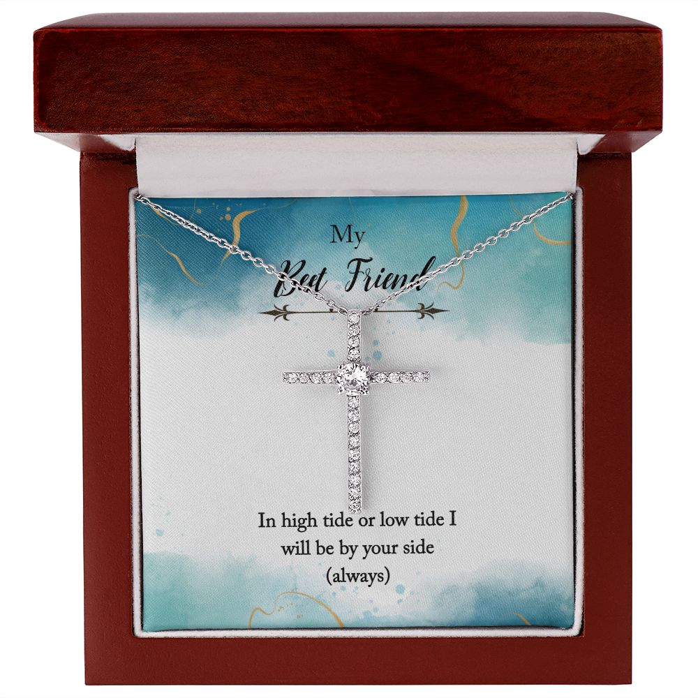 CZ Cross Birth Day Gift Necklace For My Best Friends
