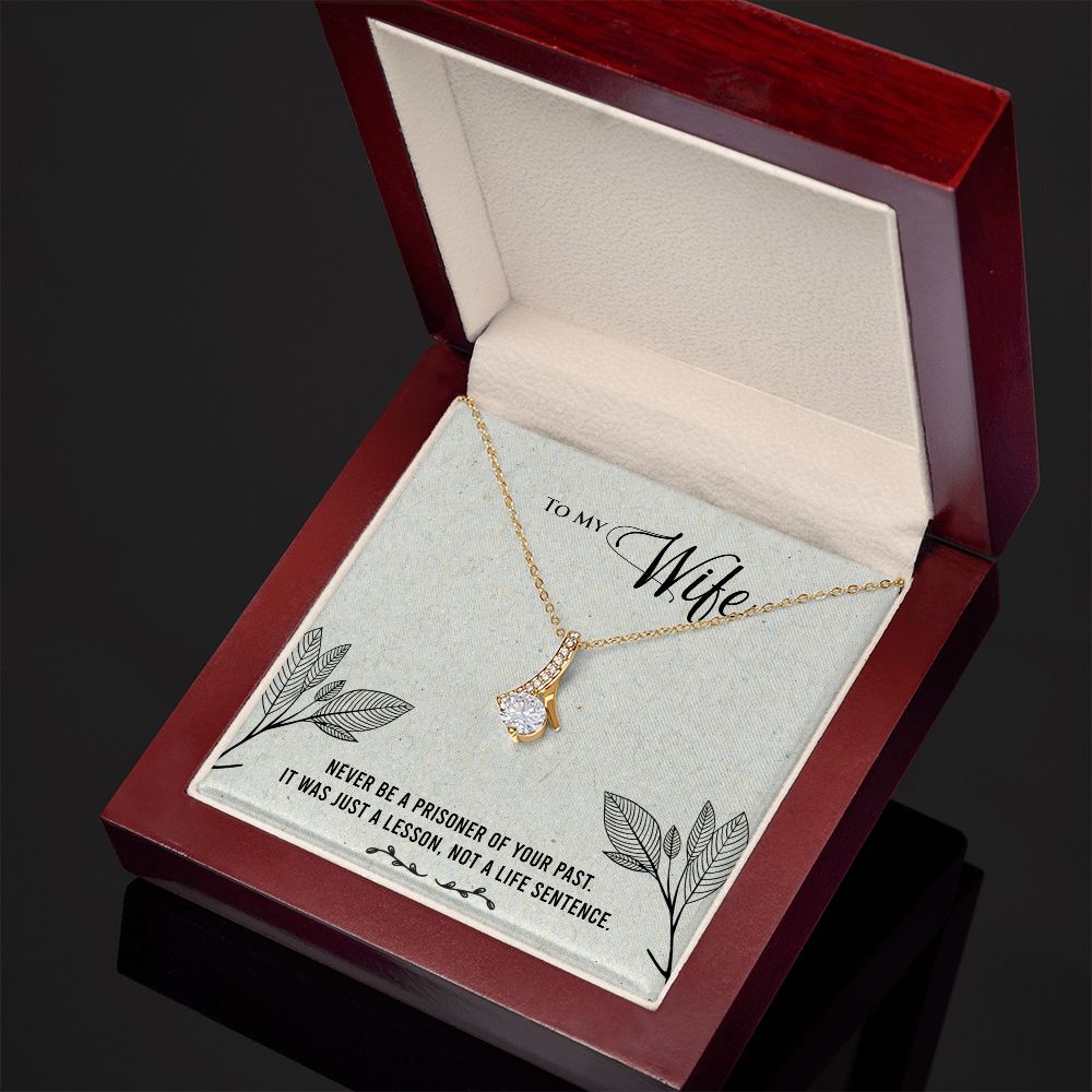 Alluring Beauty Necklace To My Wife (Yellow & White Gold Variants)