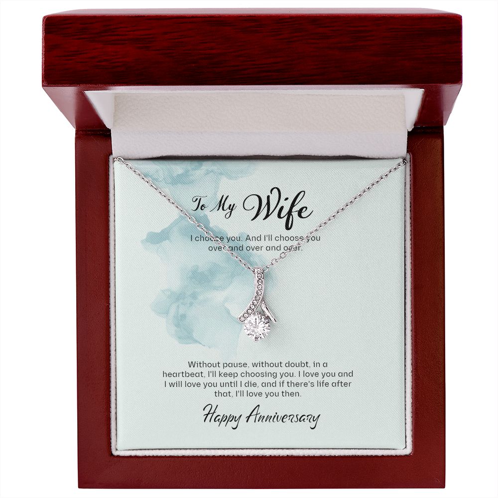 Alluring Beauty Anniversary For Her Necklace (Yellow & White Gold Variants)