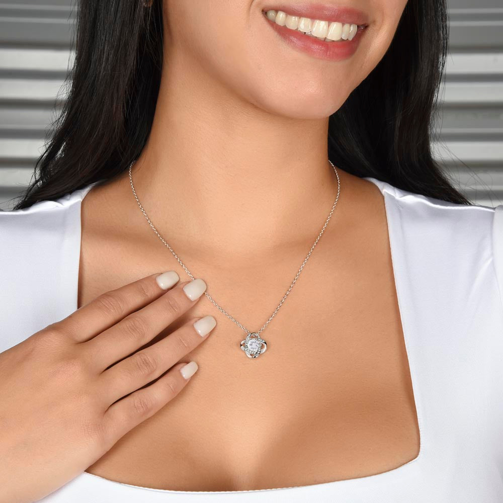 Love Knot Pendant Necklace for a "Nurse" Wife