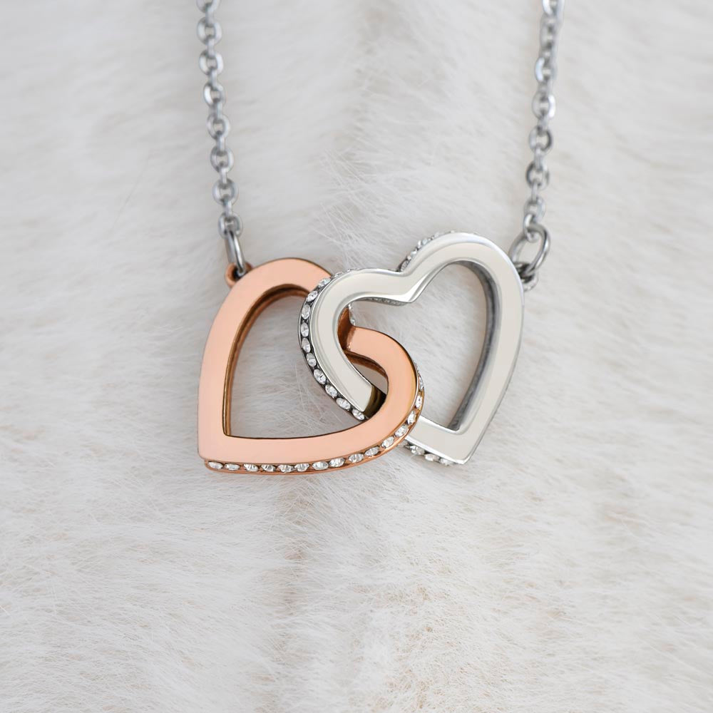 Interlocking Hearts Pendant Necklace for a "Nurse" Mother