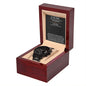 Black Chronograph Anniversary Watch To My Man + MC (NO ENGRAVING)
