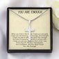 Stainless Cross For My Best Friend Necklace You Are Enough w/ MC