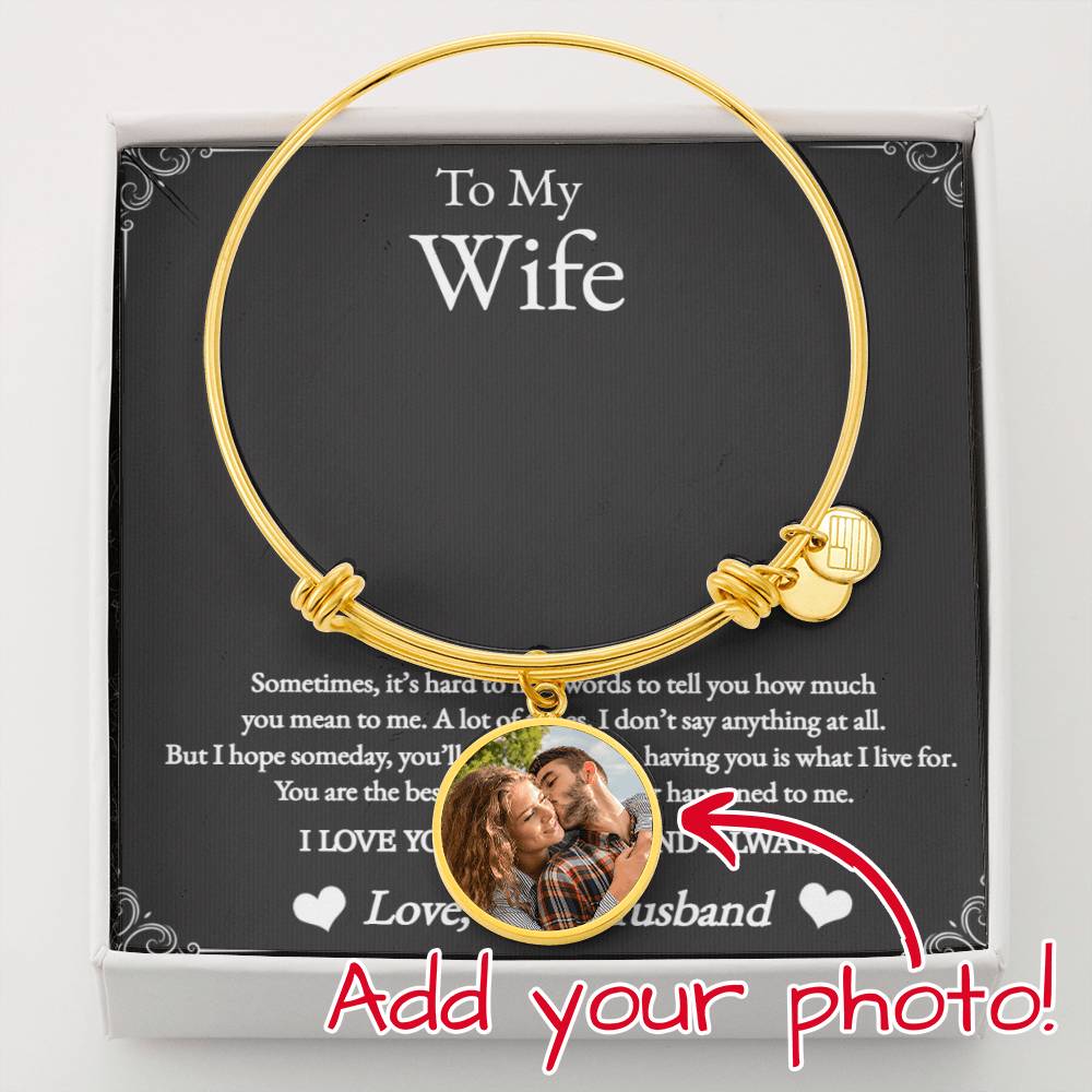 BU Circle Bangle Bracelet For My Wife w/ POD MC