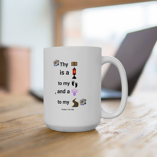 Ceramic Coffee or Tea Mug, A Light Unto My Path Mug