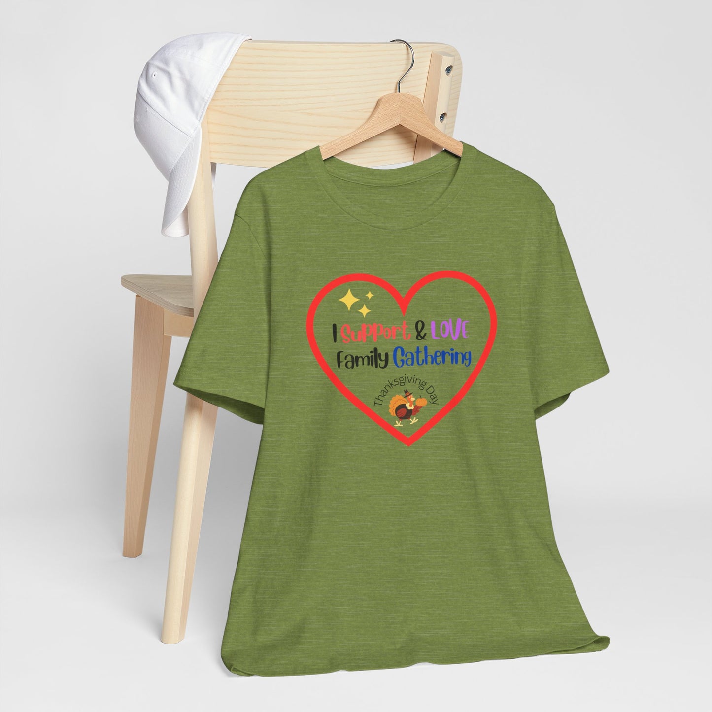 Unisex Jersey Short Sleeve T-Shirt, Support and Love Thanksgiving T-Shirt