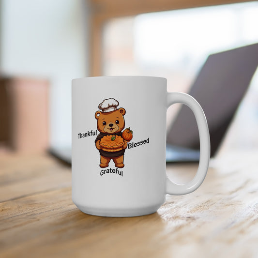 Ceramic Coffee or Tea Mug, Thankful, Grateful, Blessed Mug
